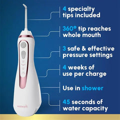 Rose Gold Cordless Advanced 2.0 Water Flosser – Rose Gold (WP-589)