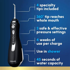 Black Cordless Advanced 2.0 Water Flosser – Black (WP-582)