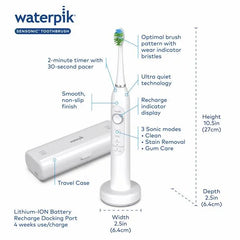 White Sensonic™ Electric Toothbrush – White (STW-03W020)