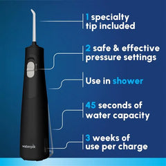 Black Cordless 1100 Water Flosser – Black (WF-30CD012)