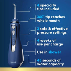 Blue Cordless Advanced 2.0 Water Flosser – Blue (WP-583)