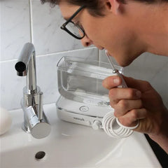 Sidekick™ Water Flosser, White with Chrome – White (WF-04CD010-1)