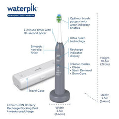 Gray Sensonic™ Electric Toothbrush – Gray (STW-03W027)