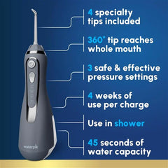 Gray Cordless Advanced 2.0 Water Flosser – Gray (WP-587)