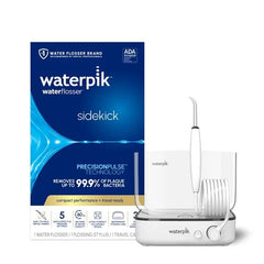 Sidekick™ Water Flosser, White with Chrome – White (WF-04CD010-1)